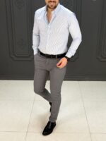 پیراهن 270501 AKOMOD آبی روشن - Image 3