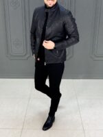 کت چرم F2316 مشکی - Image 3