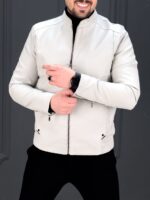 کت چرم F2330 سفید - Image 2