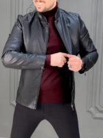 کت چرم F2330 مشکی - Image 4
