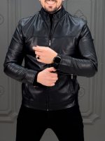 کت چرم 2327 مشکی - Image 2