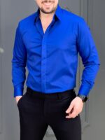 پیراهن 031412 AKOMOD آبی درباری - Image 2