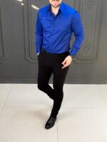 پیراهن 031412 AKOMOD آبی درباری - Image 3