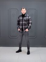 پیراهن پشمی 031227 شکلاتی - Image 4