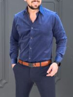 پیراهن 030802 AKOMOD آبی نیلی - Image 3