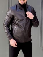 کت چرم 999 قهوه ای - Image 2