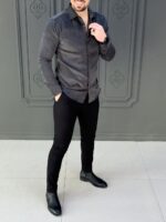 پیراهن 030803 ZARA خاکستری - Image 3