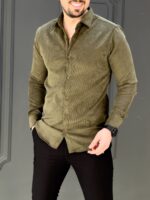 پیراهن 030803 ZARA زیتونی - Image 2