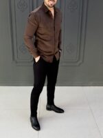 پیراهن 030803 ZARA قهوه‌ای - Image 4