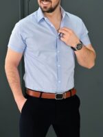 پیراهن 040224 POLO آبی آسمانی - Image 3