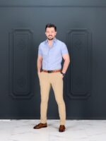 پیراهن 270101 AKOMOD آبی روشن - Image 4