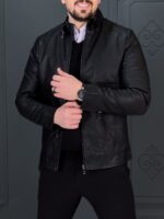 کت چرم 6327 مشکی - Image 3