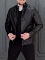 کت چرم 6327 مشکی - Image 4