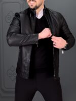 کت چرم 6327 مشکی