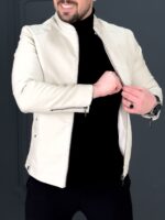 کت چرم 6322 سفید - Image 2