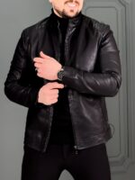 کت چرم 6308 مشکی