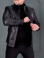 کت چرم 6308 مشکی - Image 3