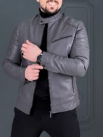 کت چرم 6203 طوسی