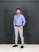 پیراهن 031414 AKOMOD آبی روشن - Image 4
