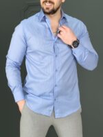 پیراهن 031414 AKOMOD آبی روشن - Image 3