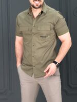 پیراهن 040902 JACK&JONES زیتونی - Image 2