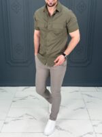 پیراهن 040902 JACK&JONES زیتونی - Image 3
