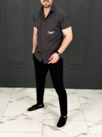 پیراهن 040902 JACK&JONES ذغالی - Image 2
