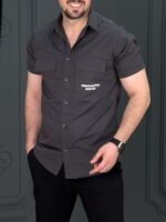 پیراهن 040902 JACK&JONES ذغالی