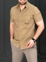 پیراهن 040902 JACK&JONES نسکافه ای