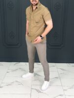 پیراهن 040902 JACK&JONES نسکافه ای - Image 3