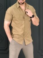 پیراهن 040902 JACK&JONES نسکافه ای - Image 2