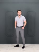 پیراهن 040224 POLO طوسی روشن - Image 4