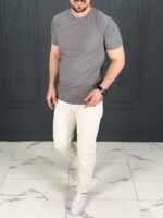 تیشرت 170111 MANGO خاکستری - Image 3