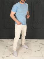 تیشرت 170111 MANGO آبی روشن - Image 3