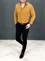 پیراهن 030802 AKOMOD عسلی - Image 2