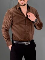 پیراهن 030804 مخمل قهوه‌‌ای - Image 2