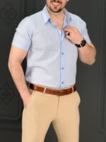 پیراهن 270122 AKOMOD  آبی آسمانی - Image 4