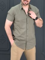 پیراهن 270122 AKOMOD زیتونی - Image 3