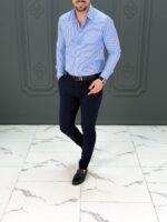 پیراهن 270504 AKOMOD آبی روشن - Image 3