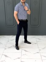 پیراهن 041108 AKOMOD  آبی - Image 3