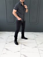 پیراهن 031615 GANT ذغالی - Image 2