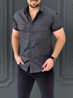 پیراهن 031615 GANT ذغالی - Image 3