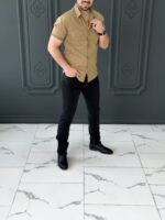 پیراهن 031615 GANT نسکافه ای - Image 3