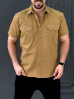 پیراهن 040901 PULL&BEAR شکلاتی - Image 3