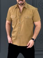 پیراهن 040901 PULL&BEAR شکلاتی - Image 2