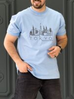 تیشرت 171011 TOKYO آبی روشن