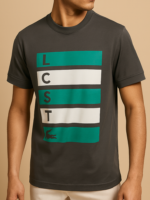 تیشرت 170503 Lacoste ذغالی - Image 2