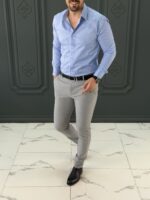 پیراهن 270503 AKOMOD آبی روشن - Image 3