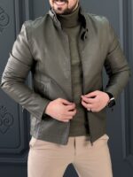 کت چرم 6528 سبز