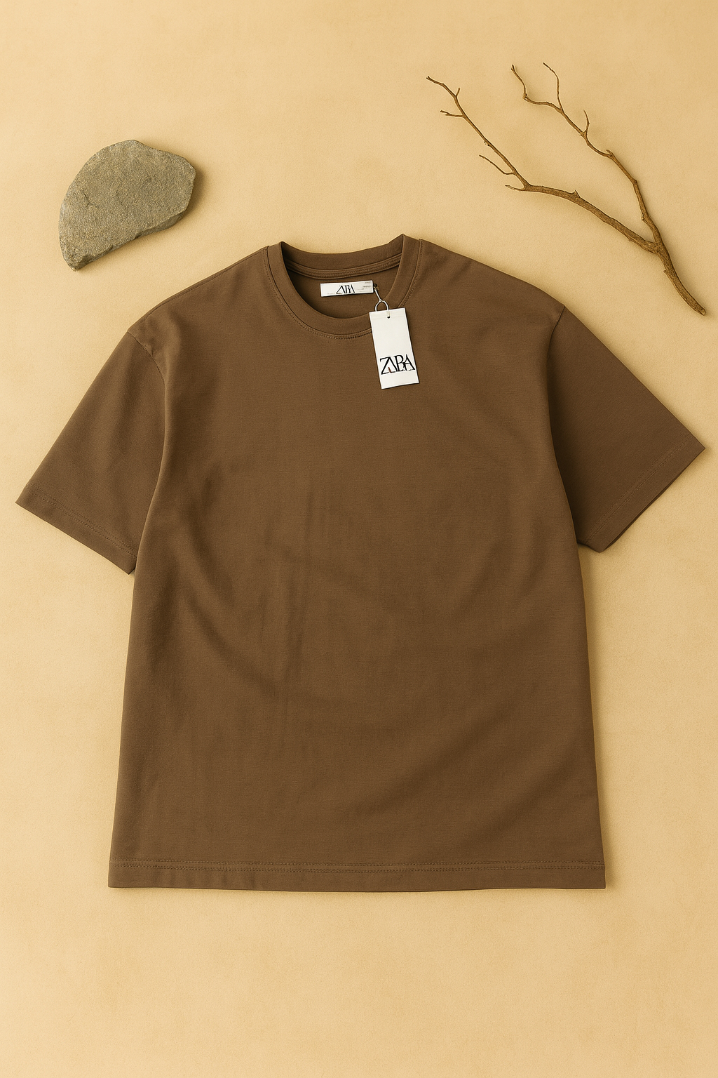 171009_موکا تیشرت 1710009 ZARA شکلاتی - Image 1